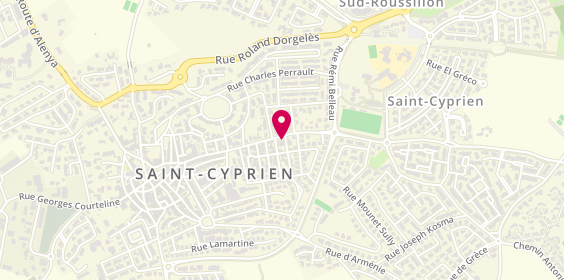 Plan de B And M Coiffure, 74 avenue du Roussillon, 66750 Saint-Cyprien
