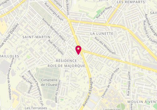 Plan de LAFITTE Aimée, 13 Rue Antoine-Augustin Parmentier, 66000 Perpignan