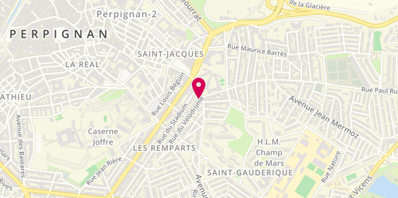 Plan de Nadine Coiffure, 2 Rue Vélodrome, 66100 Perpignan