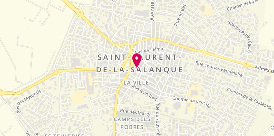 Plan de Sandrine Coiffure, 9 Rue Gabriel Péri, 66250 Saint-Laurent-de-la-Salanque
