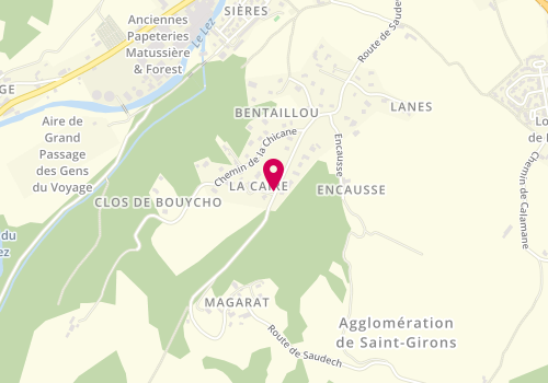 Plan de Mélanie Coiffure, 58 Route Saudech, 09200 Saint-Girons