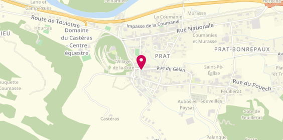 Plan de Coiff'passion, 2 Rue Gelan, 09160 Prat-Bonrepaux
