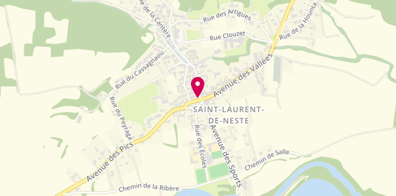 Plan de Cybelle Espace Coiffure, 10 place de la Mairie, 65150 Saint-Laurent-de-Neste