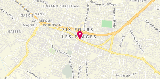 Plan de Cg Coiffure, 60 Rue République, 83140 Six-Fours-les-Plages