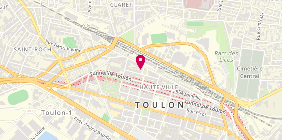 Plan de Institut Capillaire Guston, Gare Sncf
27 place Albert 1er, 83000 Toulon
