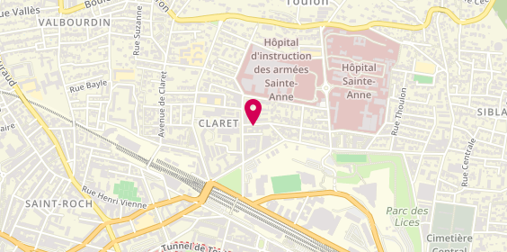 Plan de CARETTE Evelyne, Rue Chevalier d'Assas, 83000 Toulon