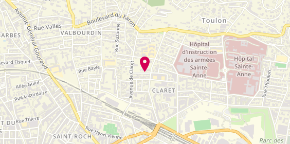 Plan de B A Sophie, 14 Rue Sandraly, 83000 Toulon