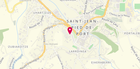 Plan de Argi Coiffure, 3 place des Remparts, 64220 Saint-Jean-Pied-de-Port