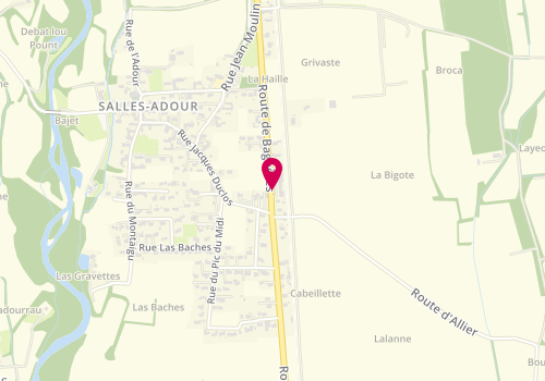 Plan de Nat'coiffure, 63 Route de Bagneres, 65360 Salles-Adour