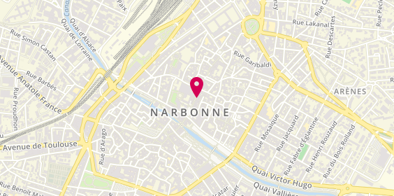 Plan de Top'Coiffure, 24 Rue Droite, 11100 Narbonne
