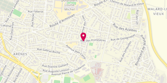 Plan de Narbonne Coiffure, Centre Commercial
Rue des Primevères, 11100 Narbonne