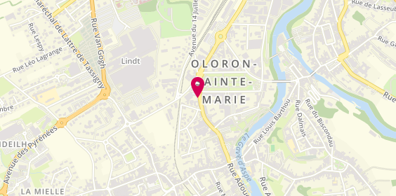Plan de L'Atelier du ciseau, 55 Rue Carrerot, 64400 Oloron-Sainte-Marie