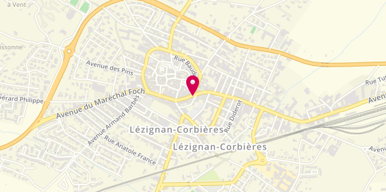 Plan de L'Atelier du Coiffeur, 64 cours Lapeyrouse, 11200 Lézignan-Corbières