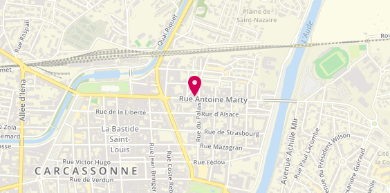 Plan de Arnau Coiffeur-Visagiste, 46 Bis Rue Antoine Marty, 11000 Carcassonne