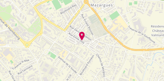 Plan de L'Atelier Coiffure de Mazargues, 91 Rue Emile Zola, 13009 Marseille
