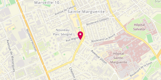 Plan de L'Adress Coiffure, 20 Rue Aviateur le Brix, 13009 Marseille
