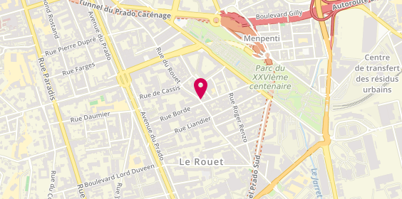 Plan de M. Coiffure, 141 Rue du Rouet, 13008 Marseille