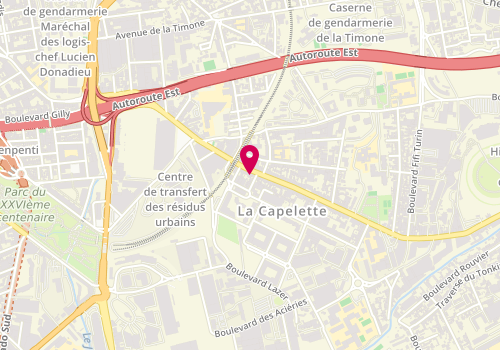 Plan de Kalyscoiffure, 108 avenue de la Capelette, 13010 Marseille