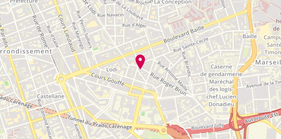 Plan de Nuances Coiffure, 12 Rue Roger Brun, 13006 Marseille