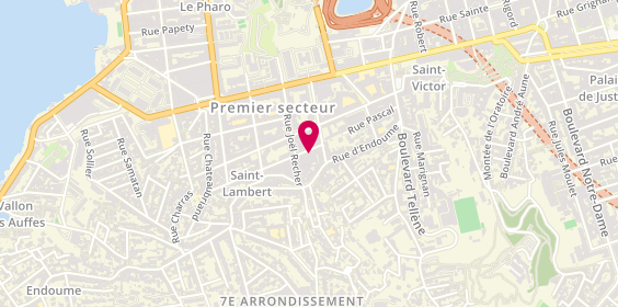 Plan de SANDRINE Coiffure A Domicile, 15 Rue du Coteau, 13007 Marseille