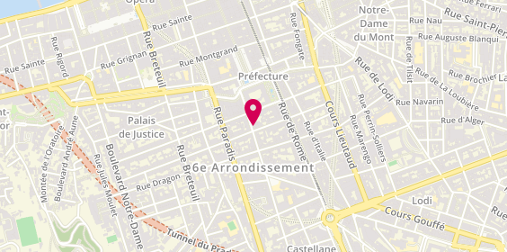 Plan de Vip Coiffure, 7 Rue Edmond Rostand, 13006 Marseille