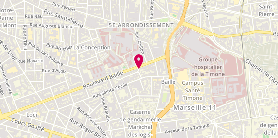 Plan de Trans Coiffure, 234 Boulevard Baille, 13005 Marseille