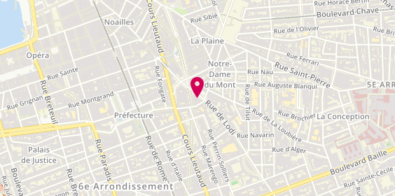 Plan de Coiffeur chez Laurent, 32 place Notre Dame du Mont, 13006 Marseille
