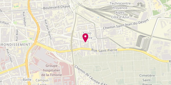 Plan de N.C Coiffure, 132 Boulevard Jeanne d'Arc, 13005 Marseille