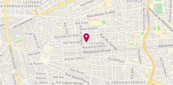 Plan de Coiffure Mireille, 90 Rue de Terrusse, 13005 Marseille