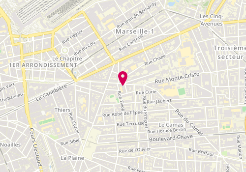Plan de Bk Coiffure, 4 Rue Mérentié, 13005 Marseille