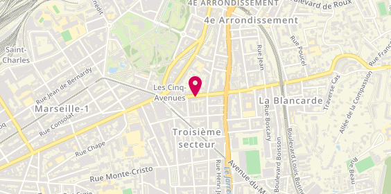 Plan de Coif'home, 34 Boulevard de la Blancarde, 13004 Marseille