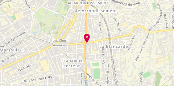 Plan de Tout Pour la Coiffure - Cosmocoif Blancarde, 66 Boulevard de la Blancarde, 13004 Marseille
