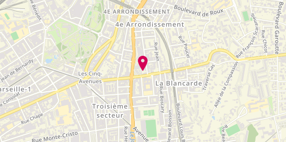 Plan de Cannelle Coiffure, 81 Boulevard de la Blancarde, 13004 Marseille