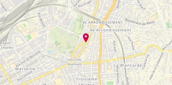 Plan de Barber Shop Of Chartreux, 55 avenue des Chartreux, 13004 Marseille