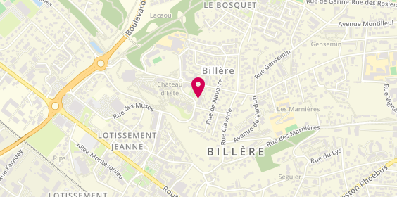 Plan de Atelier 23 - Coiffeur et Barbier à Billère, 14 Rue de la Pléiade, 64140 Billère
