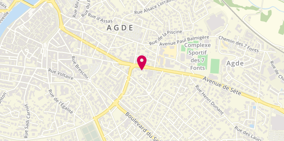 Plan de Maison de la Beaute, 34 avenue de Sète, 34300 Agde