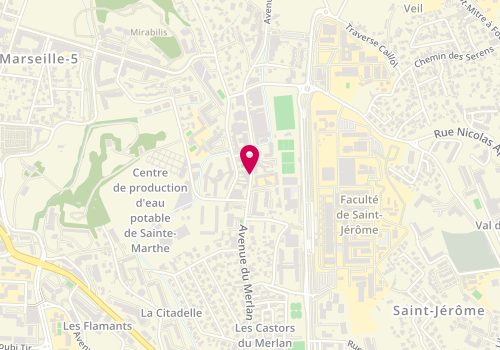 Plan de Coralie Paradise Coiffure, 77 Avenue Merlan, 13014 Marseille