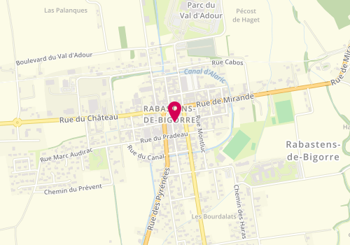 Plan de Valérie Coiffure, 10 Place Centrale, 65140 Rabastens
