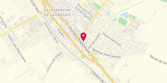 Plan de Apparences Coiffure, 2 place Godefroy Calès, 31290 Villefranche-de-Lauragais