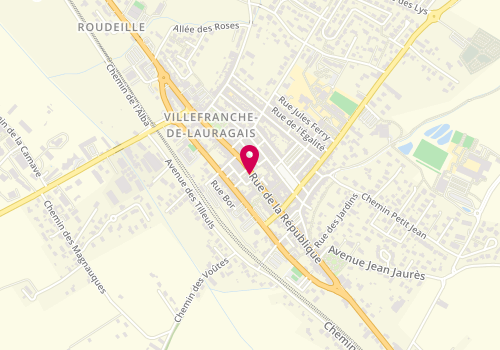 Plan de Créa'tif Coiffure, 115 Rue de la République, 31290 Villefranche-de-Lauragais