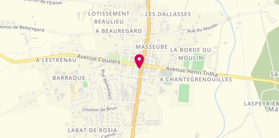 Plan de BAQUE Martine, 15 Rue Général de Gaulle, 32140 Masseube