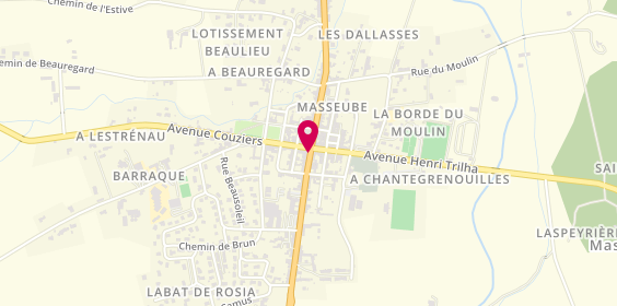 Plan de Astarac Coiffure, 17 Rue Général de Gaulle, 32140 Masseube