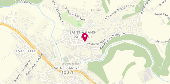 Plan de AZEMAR Anne-Marie, 1 Rue du Rampan, 81240 Saint-Amans-Valtoret