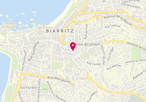 Plan de L'Adresse, 7 Rue de la Maison Suisse, 64200 Biarritz