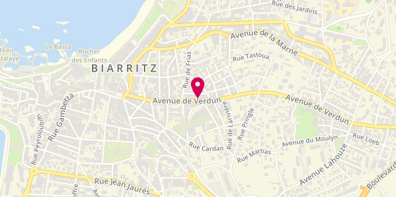 Plan de Biarritz Coiffure Marie HELENE Pommiers, 41 avenue de Verdun, 64200 Biarritz
