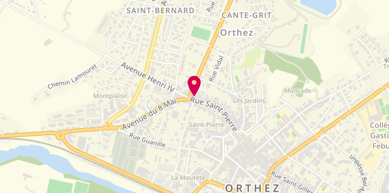 Plan de Sporting Coiffure, 70 Rue Saint Pierre, 64300 Orthez