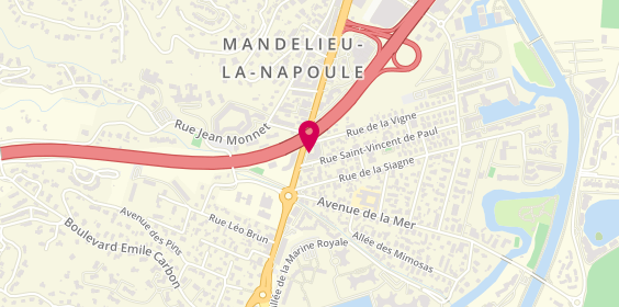 Plan de Crystal Coiffure, 154 Avenue de Cannes, 06210 Mandelieu-la-Napoule