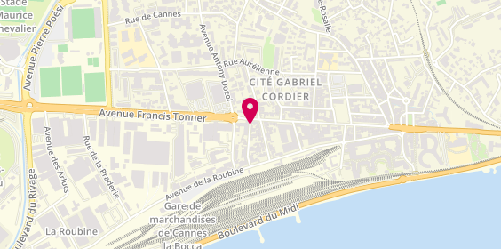 Plan de Atef Coiffure, 3 Rue Louis Brouchier, 06150 Cannes