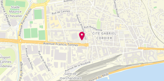 Plan de Lou Coiffure, 130 avenue Francis Tonner, 06150 Cannes