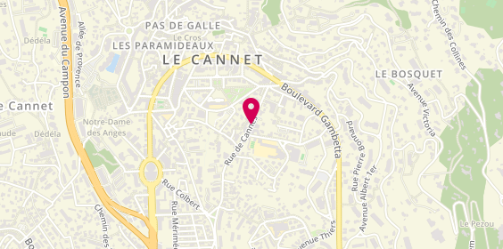 Plan de Edith Obester Coiffure et Maquillage, 17 Bis Rue de Cannes, 06110 Le Cannet